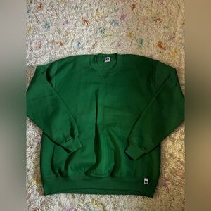 Vintage Green Men's Sweater by Russell Athletic dead stock new no tags large